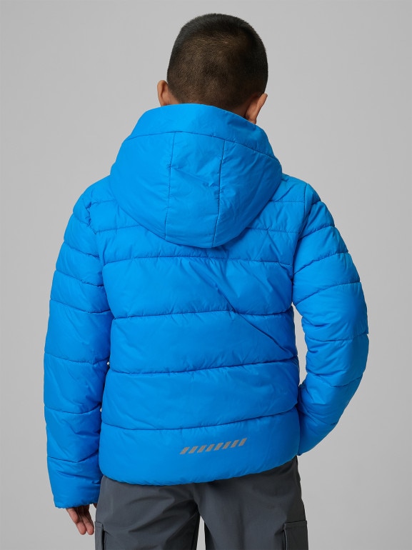 Chłopięca kurtka puchowa pikowana 4F 4FJWSS26TDJAM0741 - niebieska