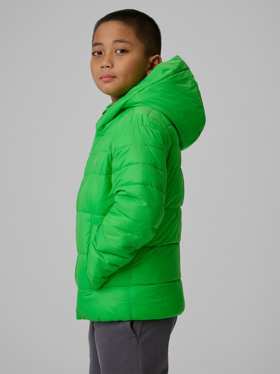 Chłopięca kurtka puchowa pikowana 4F 4FJWSS26TDJAM0741 - zielona