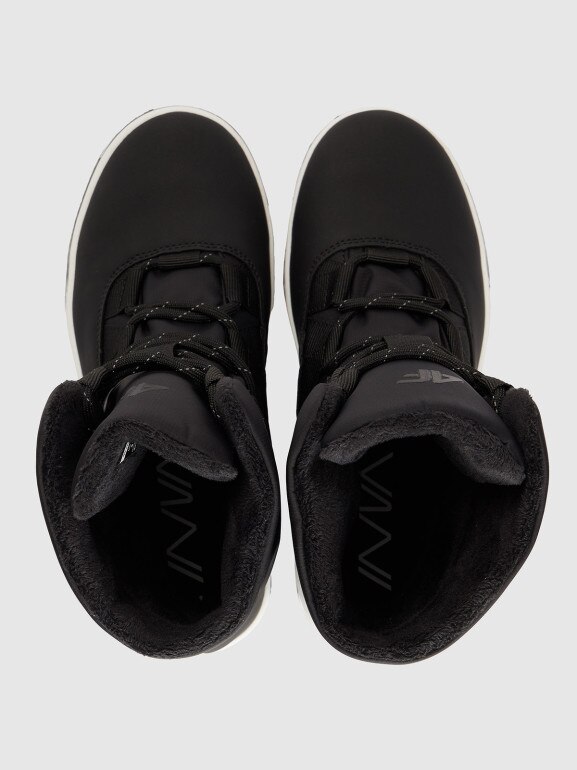 Chłopięce buty zimowe śniegowce 4F 4FJRAW25FSBSM035 - czarne