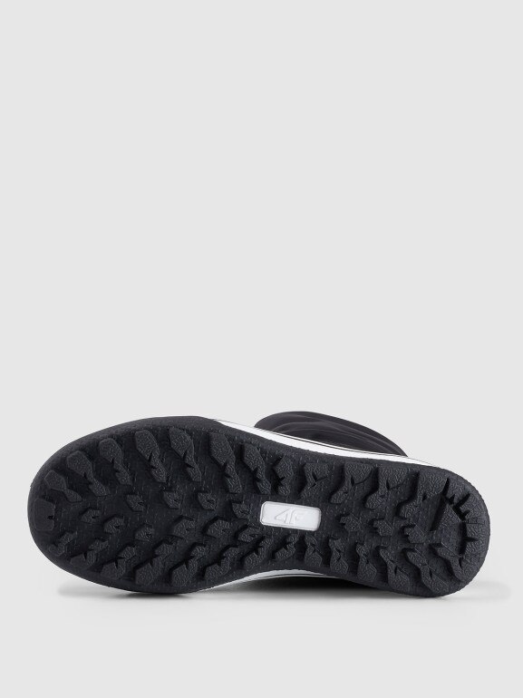 Chłopięce buty zimowe śniegowce 4F 4FJRAW25FSBSM035 - czarne
