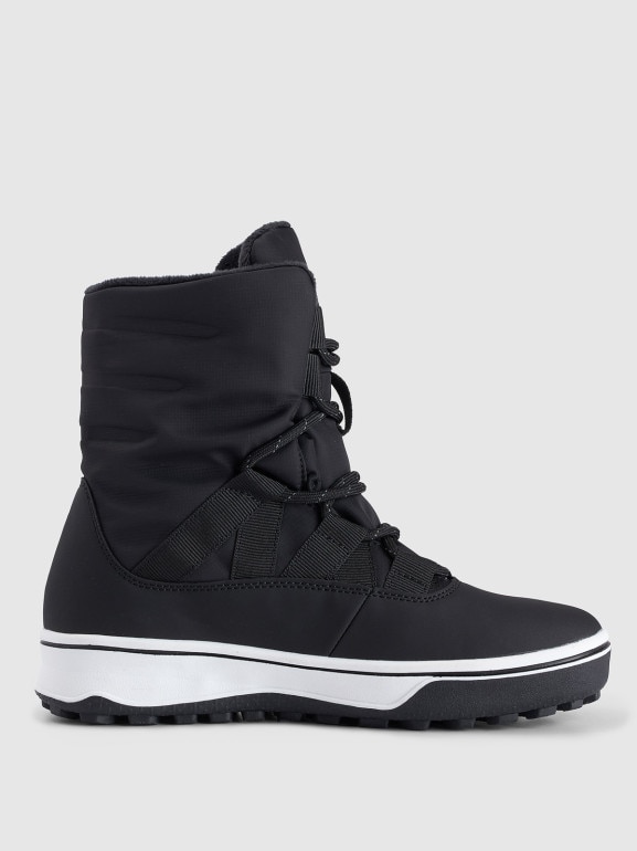 Chłopięce buty zimowe śniegowce 4F 4FJRAW25FSBSM035 - czarne