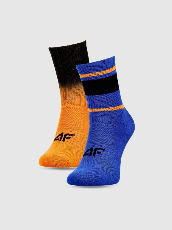 Chłopięce skarpetki casual (2-pack) 4F 4FJWSS25USOCM435 - multikolor