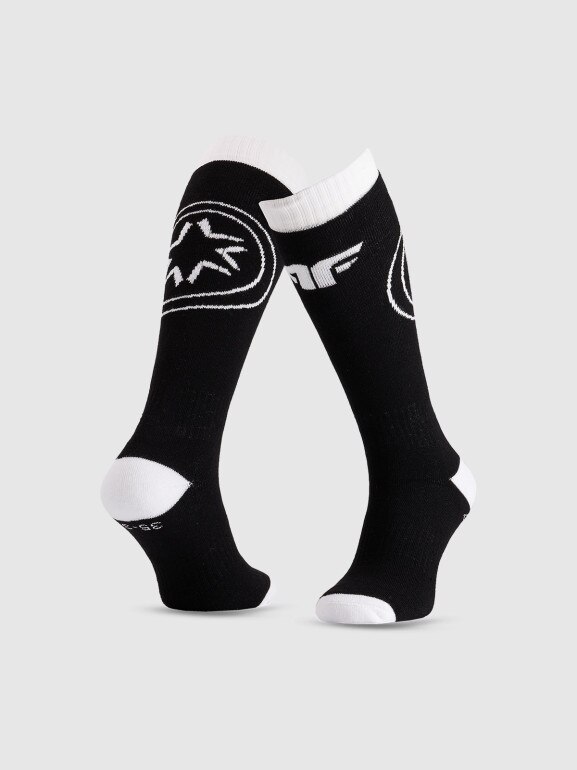 Chłopięce skarpetki narciarskie 4F 4FJWAW25UFSOM223 - czarne