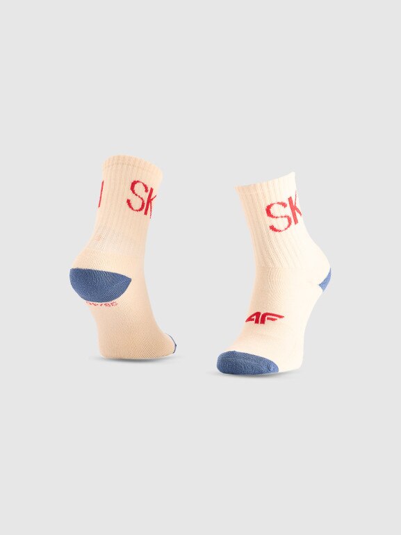 Chłopięce skarpetki wysokie (2-pack) 4F 4FJRAW25USOCM601 - multikolor