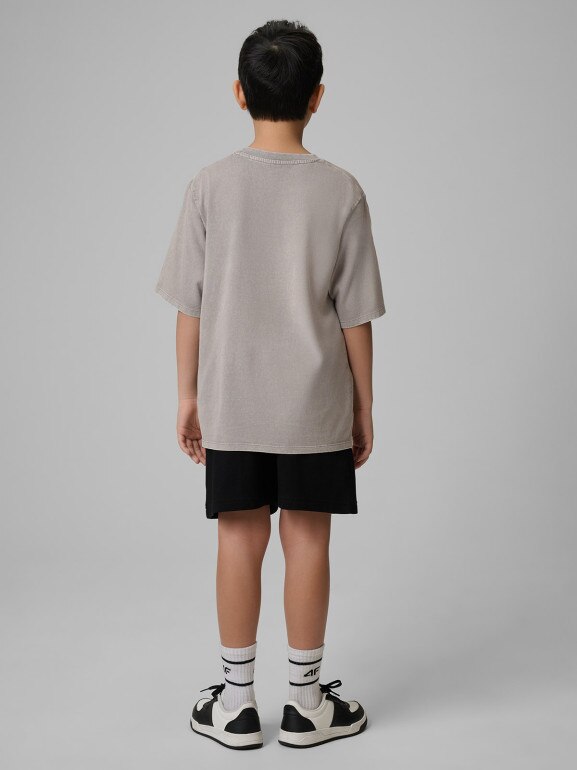 Chłopięce spodenki dresowe 4F 4FJRSS26TSHOM0866 - czarne