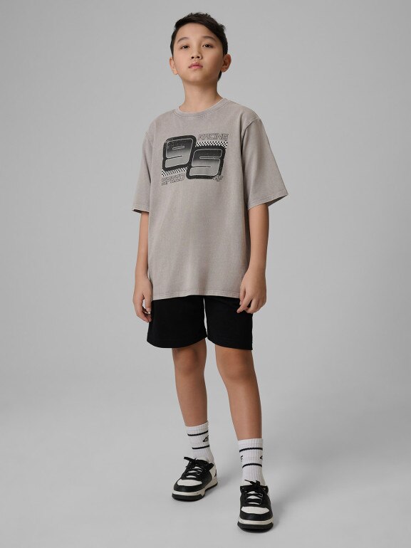 Chłopięce spodenki dresowe 4F 4FJRSS26TSHOM0866 - czarne