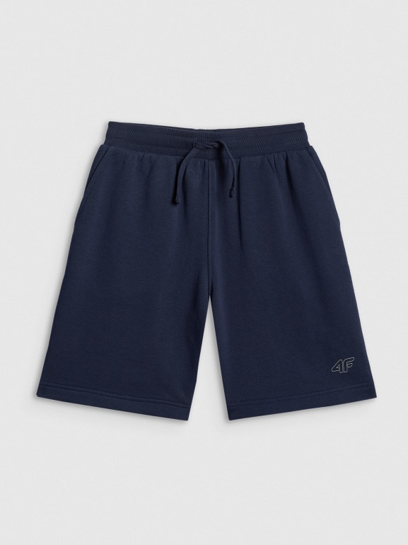 Chłopięce spodenki dresowe 4F 4FJRSS26TSHOM0866 - granatowe