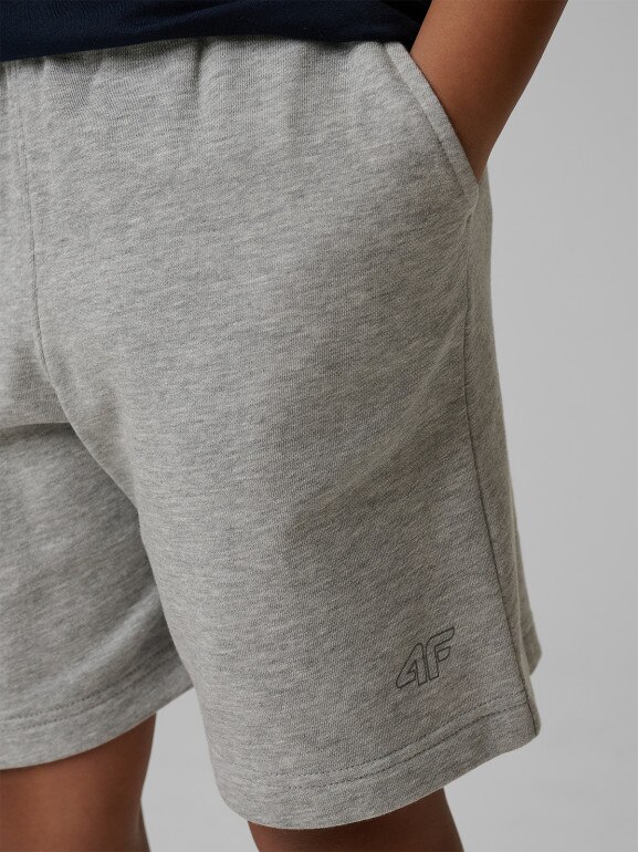 Chłopięce spodenki dresowe 4F 4FJRSS26TSHOM0866 - szare