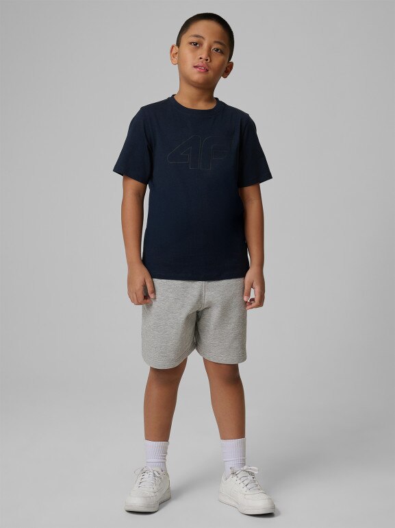 Chłopięce spodenki dresowe 4F 4FJRSS26TSHOM0866 - szare