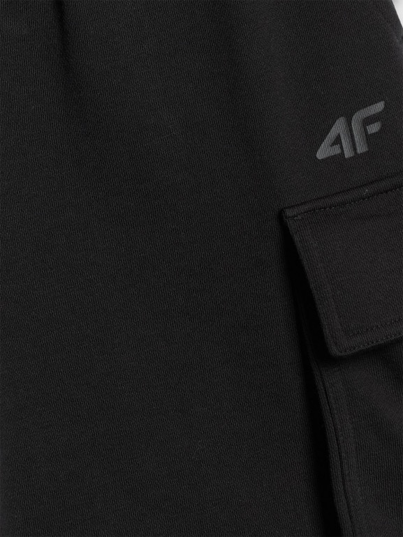 Chłopięce spodenki dresowe 4F 4FJWSS26TSHOM785 - czarne