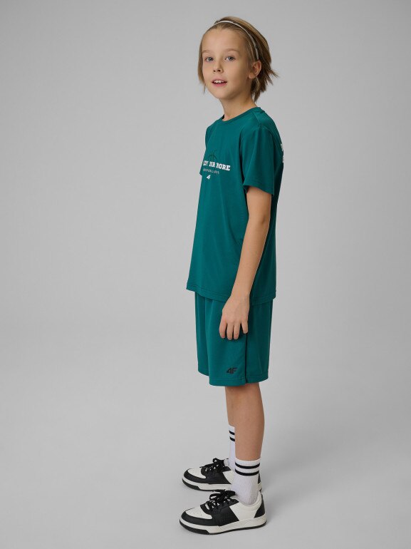 Chłopięce spodenki treningowe 4F 4FJRSS26TFSHM1693 - zielone