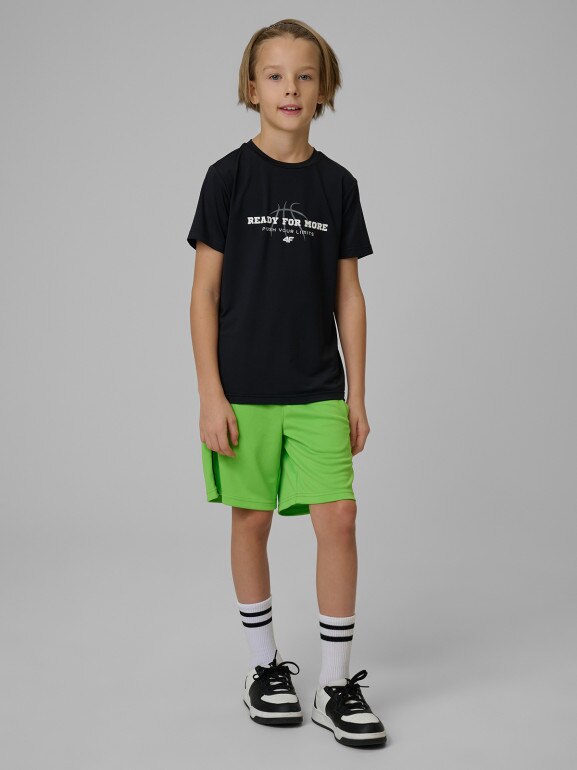 Chłopięce spodenki treningowe 4F 4FJRSS26TFSHM1693 - zielone