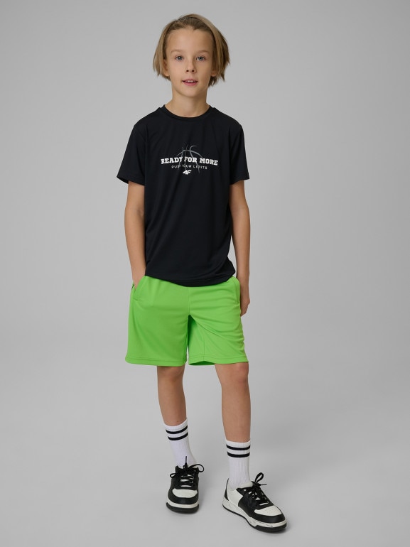 Chłopięce spodenki treningowe 4F 4FJRSS26TFSHM1693 - zielone