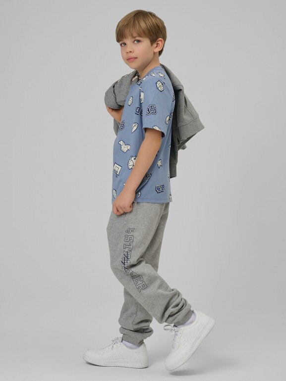 Chłopięce spodnie dresowe 4F 4FJRSS26TTROM1733 - szare