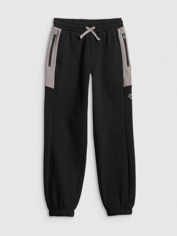 Chłopięce spodnie dresowe 4F 4FJRSS26TTROM1874 - czarne