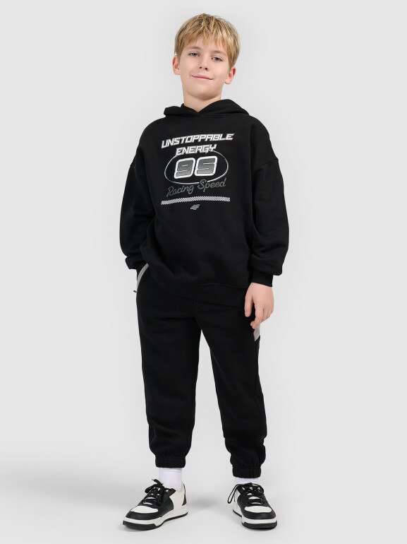 Chłopięce spodnie dresowe 4F 4FJRSS26TTROM1874 - czarne