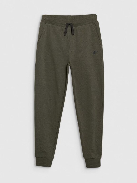 Chłopięce spodnie dresowe 4F 4FJWMM00TTROM0811 - khaki