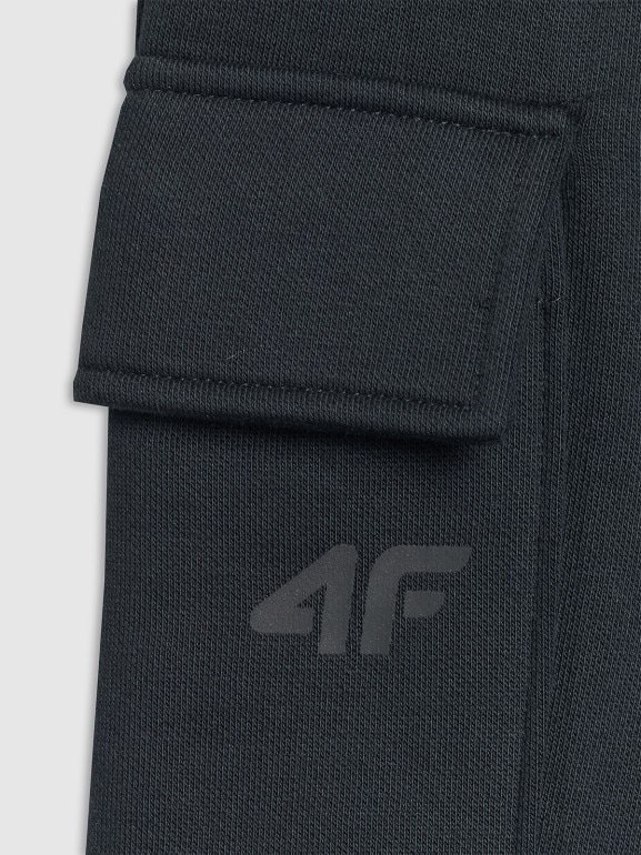 Chłopięce spodnie dresowe joggery 4F 4FJRAW25TTROM1841 - granatowe