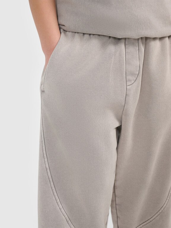 Chłopięce spodnie dresowe joggery 4F 4FJRSS26TTROM1872 - szare