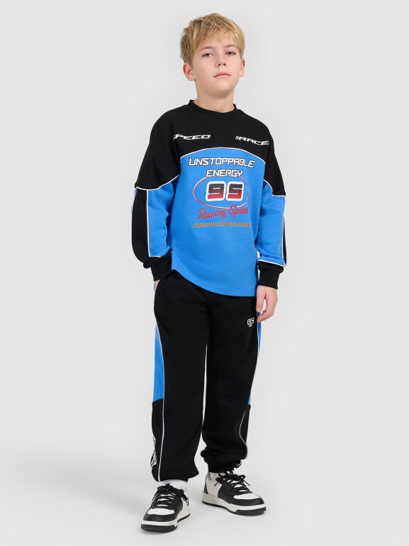 Chłopięce spodnie dresowe joggery 4F 4FJRSS26TTROM1873 - czarne