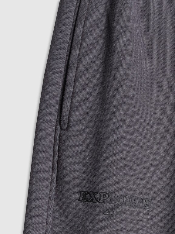 Chłopięce spodnie dresowe joggery 4F 4FJRSS26TTROM1896 - szare