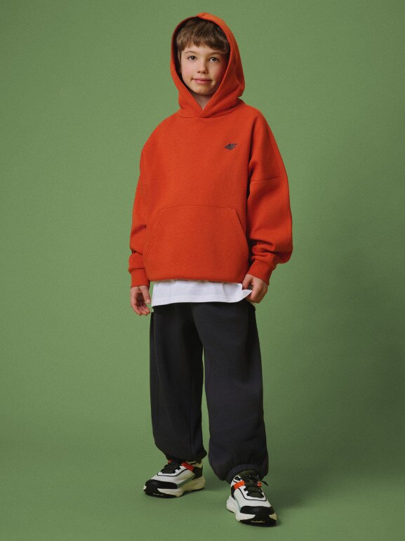 Chłopięce spodnie dresowe joggery 4F 4FJRSS26TTROM1896 - szare