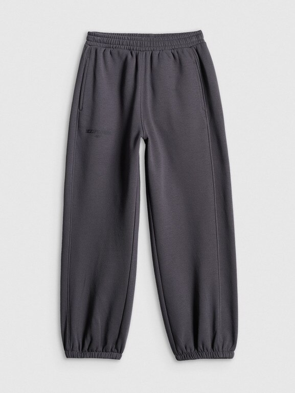Chłopięce spodnie dresowe joggery 4F 4FJRSS26TTROM1896 - szare