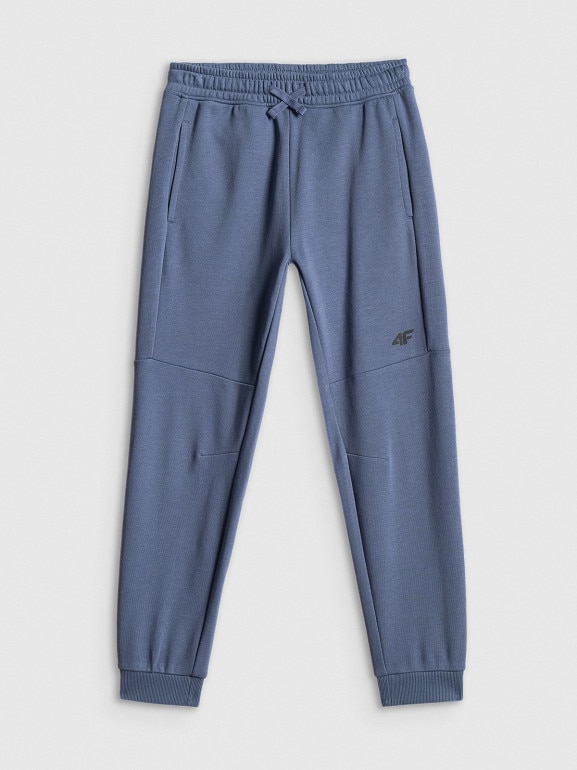 Chłopięce spodnie dresowe joggery 4F 4FJRSS26TTROM1995 - niebieskie