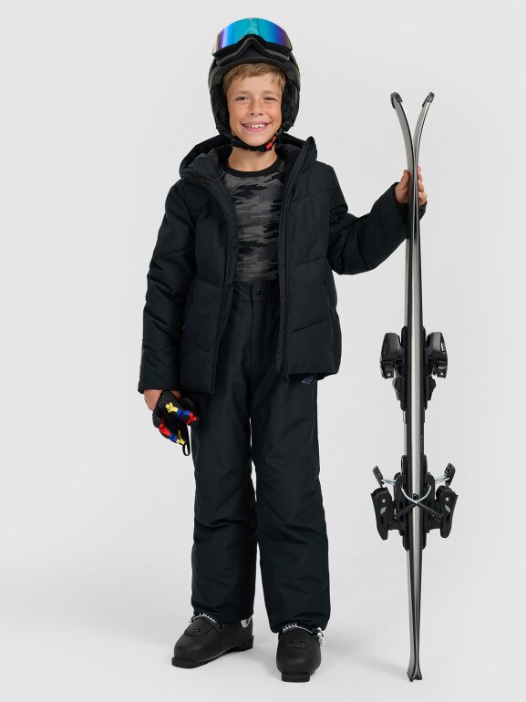 Chłopięce spodnie narciarskie 4F 4FJRAW25TFTRM1245 - czarne