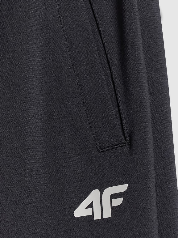 Chłopięce spodnie treningowe 4F 4FJWSS26TFTRM1152 - czarne