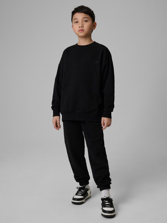 Chłopięcy komplet dresowy 4F 4FJRSS26TAPSM213 - czarny