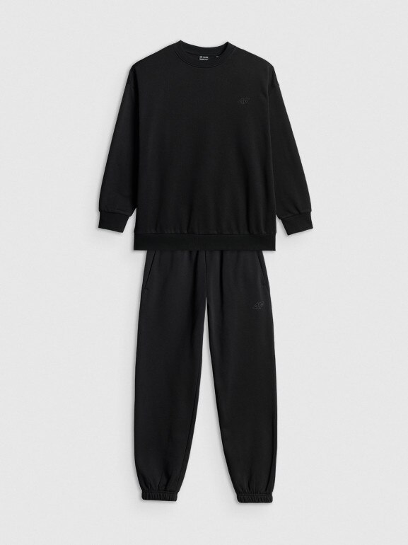 Chłopięcy komplet dresowy 4F 4FJRSS26TAPSM213 - czarny