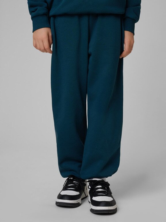 Chłopięcy komplet dresowy 4F 4FJRSS26TAPSM213 - turkusowy