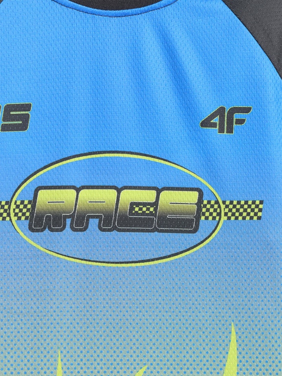 Chłopięcy longsleeve treningowy 4F 4FJRSS26TLONM663 - multikolor