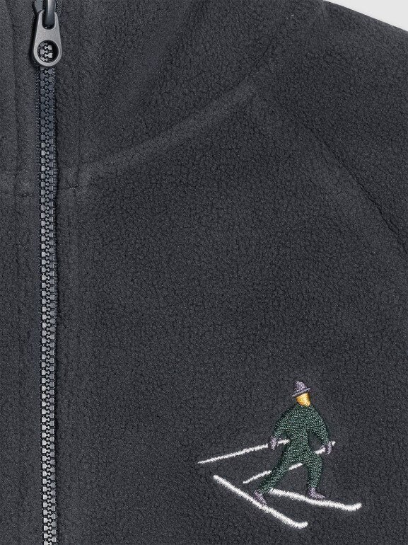 Chłopięcy polar rozpinany ze stójką 4F 4FJRAW25TFLEM438 - granatowy