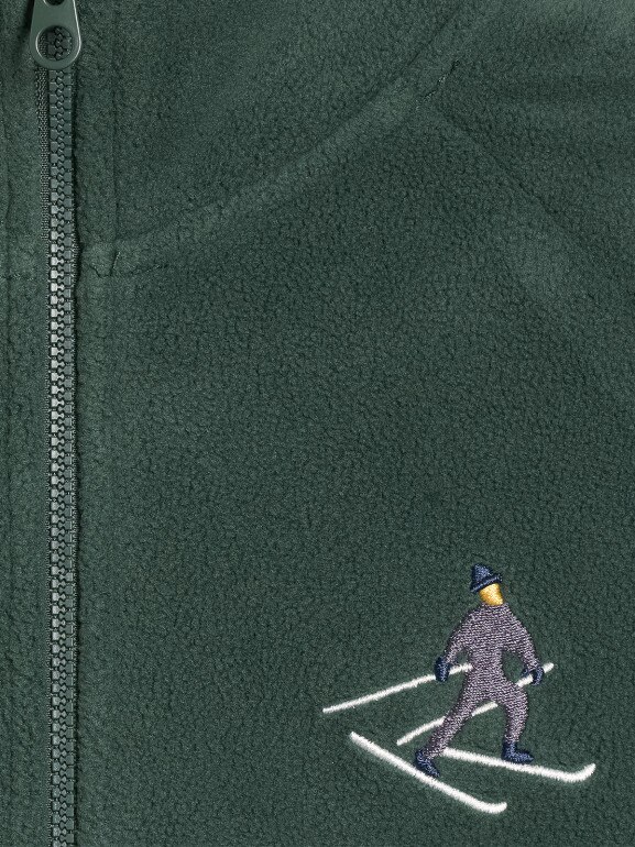 Chłopięcy polar rozpinany ze stójką 4F 4FJRAW25TFLEM438 - zielony