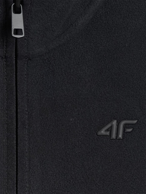 Chłopięcy polar rozpinany ze stójką 4F 4FJRSS26TFLEM508 - czarny