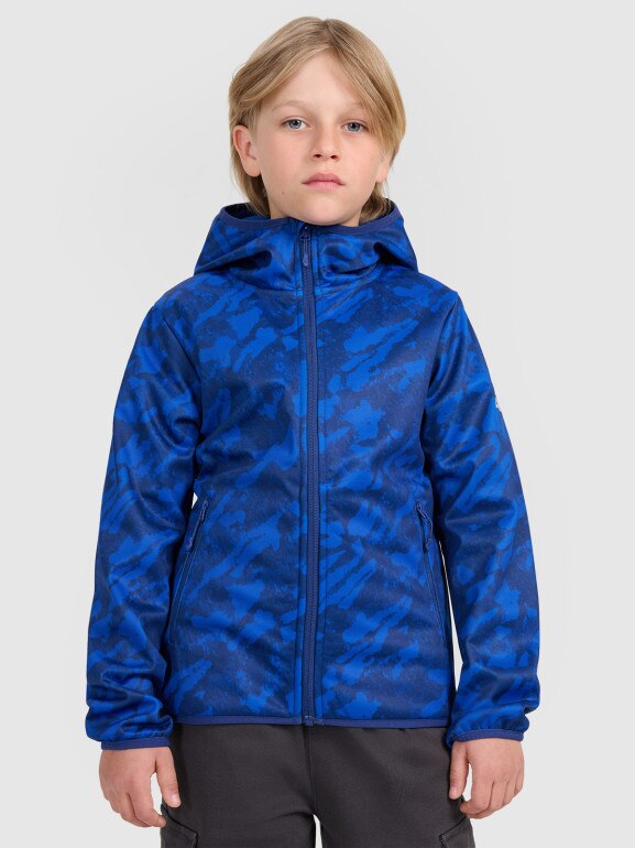Chłopięcy softshell 4F 4FJRAW25TSOFM508 - multikolor
