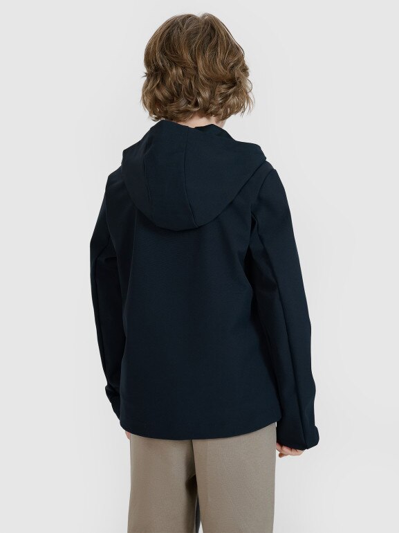 Chłopięcy softshell 4F 4FJWSS25TSOFM306 - czarny