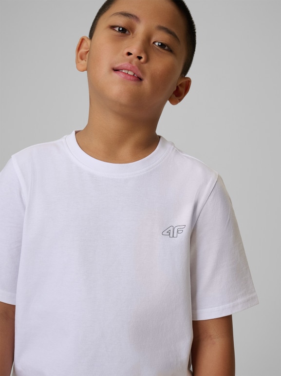 Chłopięcy t-shirt basic (2-pack) 4F 4FJRSS26TTSHM4013 - multikolor
