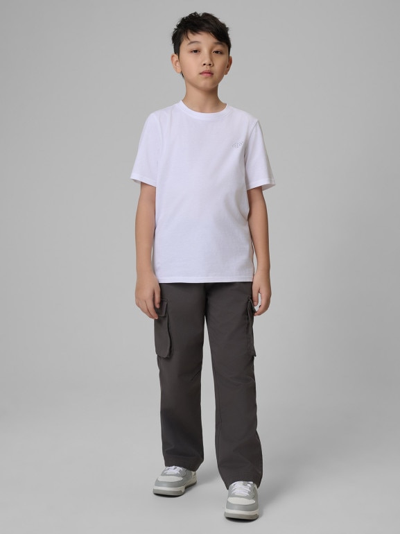 Chłopięcy t-shirt basic (2-pack) 4F 4FJRSS26TTSHM4013 - multikolor