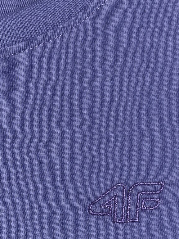 Chłopięcy t-shirt basic 4F 4FJRAW25TTSHM3260 - niebieski