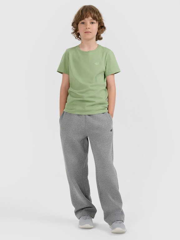 Chłopięcy t-shirt basic 4F 4FJRAW25TTSHM3260 - zielony