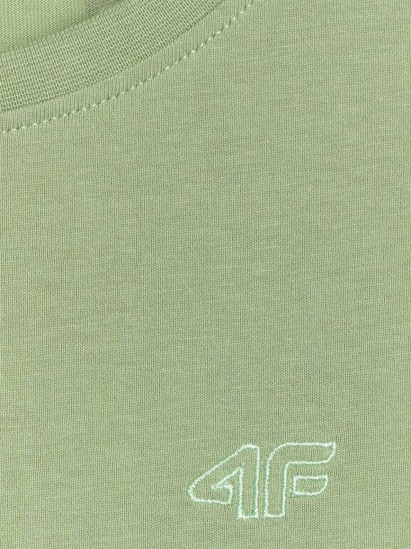 Chłopięcy t-shirt basic 4F 4FJRAW25TTSHM3260 - zielony