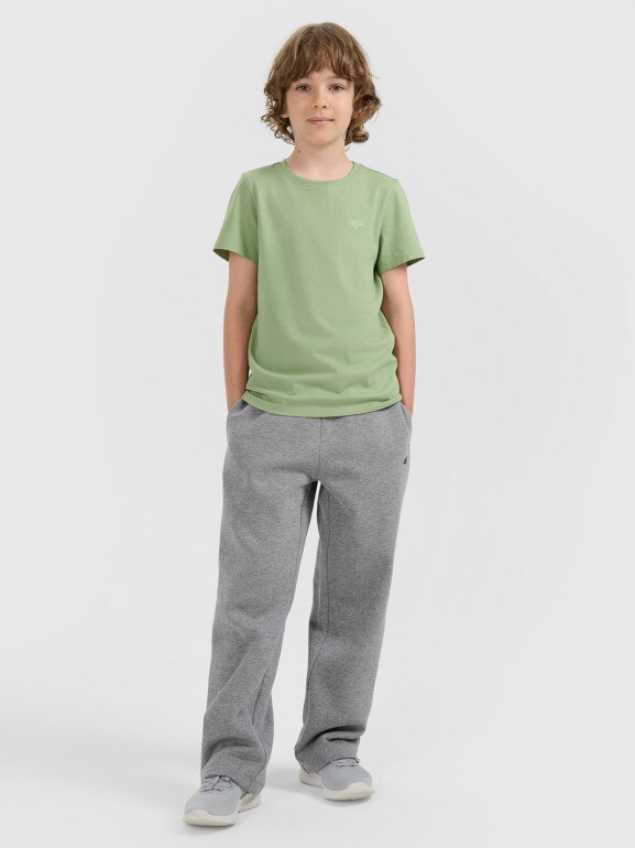 Chłopięcy t-shirt basic 4F 4FJRAW25TTSHM3260 - zielony