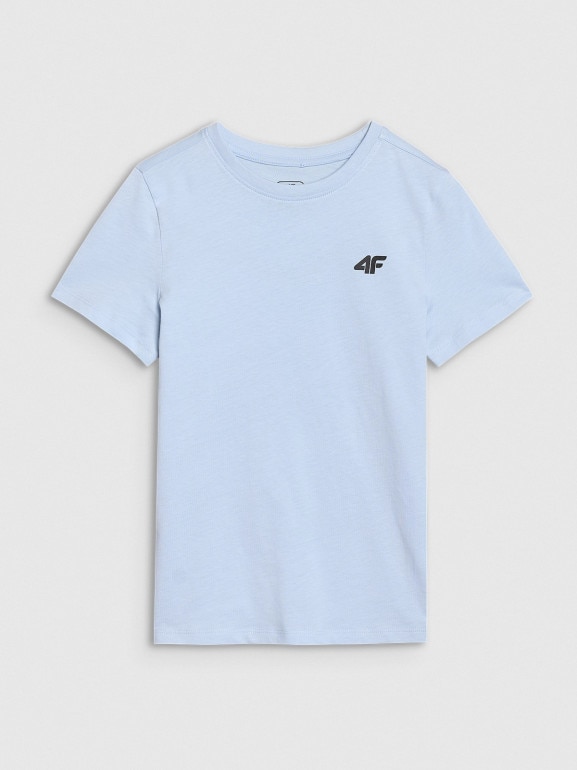 Chłopięcy t-shirt basic 4F 4FJWSS25TTSHM2178 - niebieski