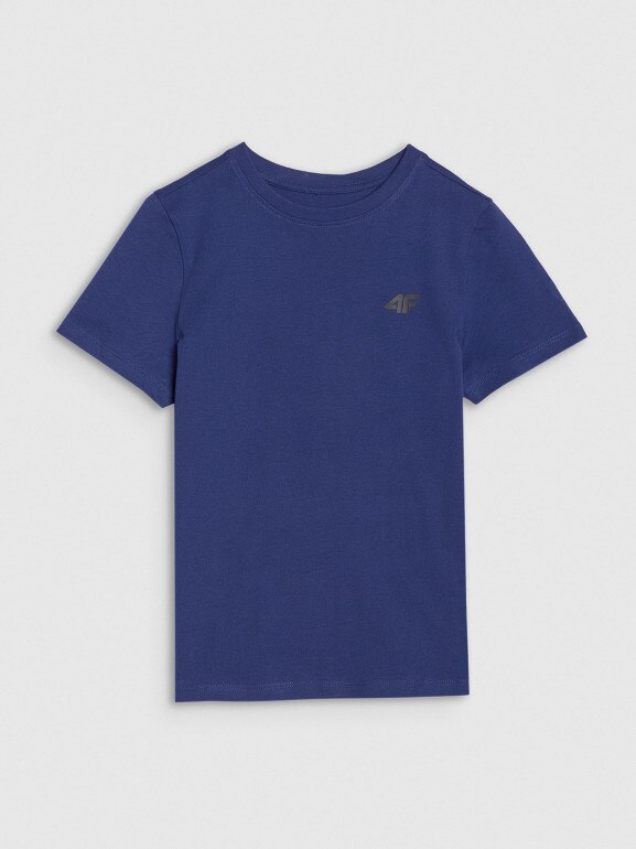 Chłopięcy t-shirt basic 4F 4FJWSS25TTSHM2178 - niebieski