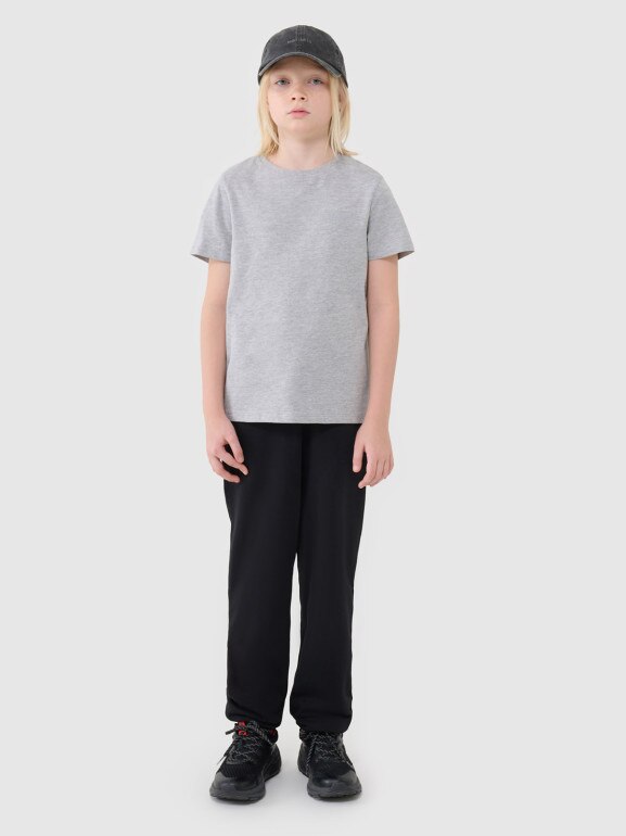 Chłopięcy t-shirt basic 4F 4FJWSS25TTSHM2178 - szary