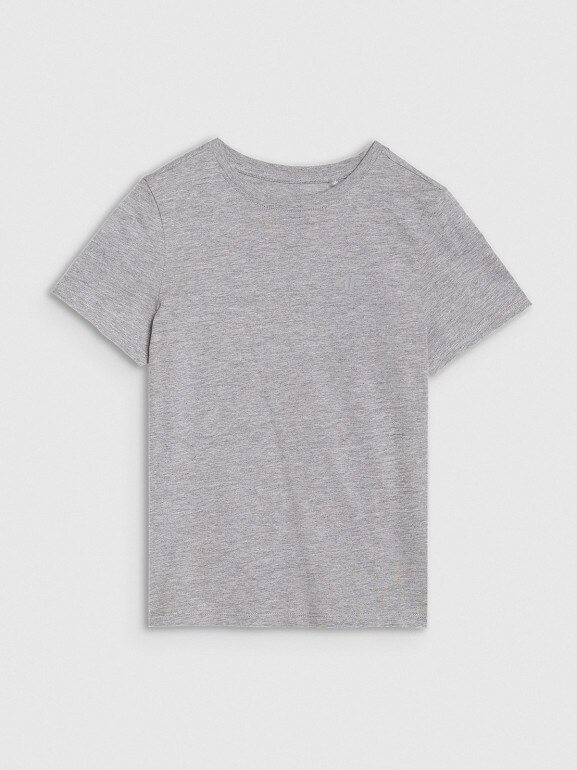 Chłopięcy t-shirt basic 4F 4FJWSS25TTSHM2178 - szary