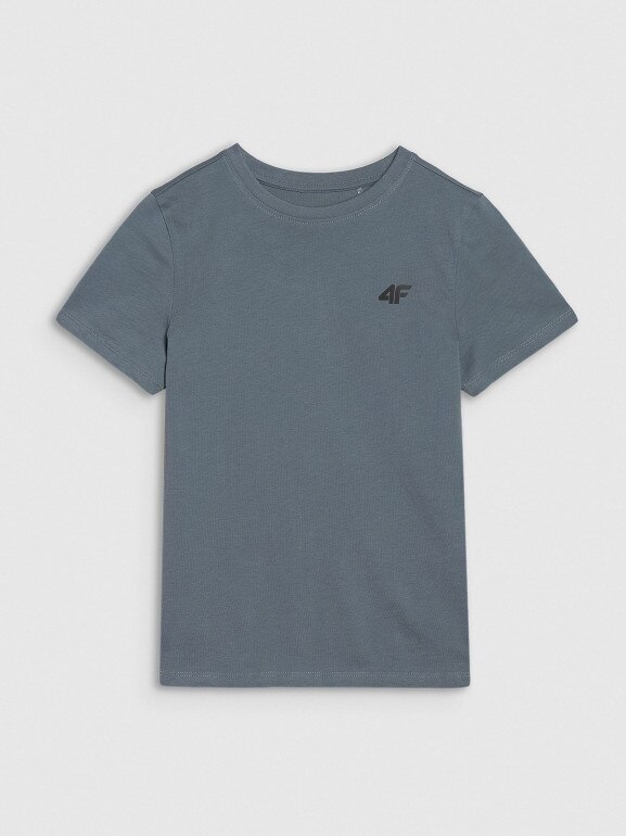 Chłopięcy t-shirt basic 4F 4FJWSS25TTSHM2178 - niebieski